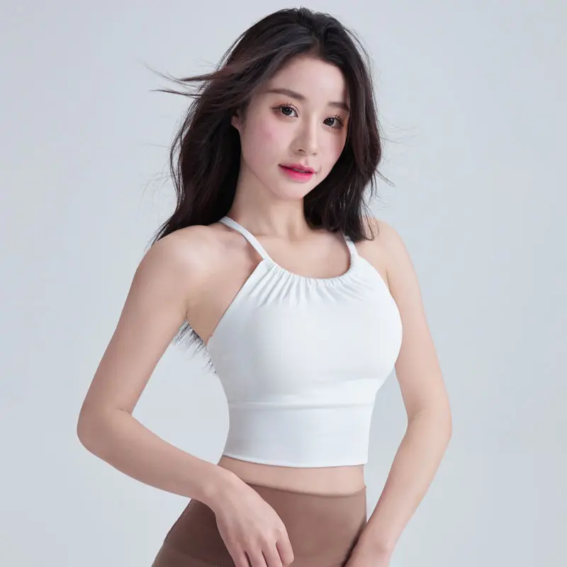 Quần Áo Tập Yoga, Áo Vest Hai Dây Mảnh Cổ Yếm Có Đệm Ngực, Lưng Đẹp, Đồ Lót Tập Thể Dục, Nhanh Khô, Chống Sốc, Chuyên Nghiệp, Thích Hợp Cho Yoga, Năm 5