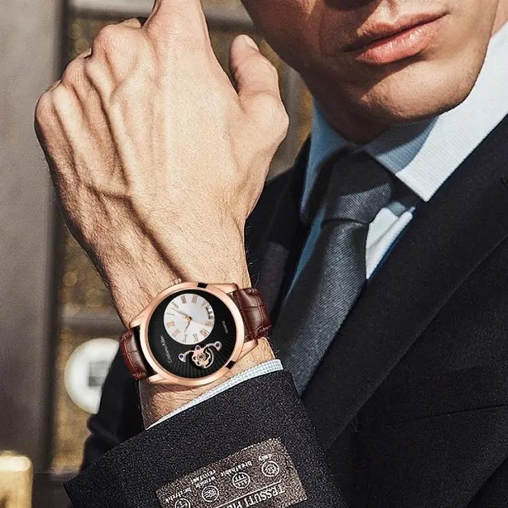Jam Tangan Pria Analog Cristiano Aillen CA868 Original Stainless Steel Water Resistant 30m 1