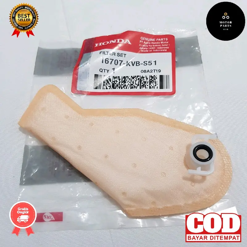 Honda (Beat Fi - Vario 110 - Scoopy Fi/Esp - Spacy - Supra GTR) Filter Set Saringan Bensin KVB Motor Foto Motorcycle 0