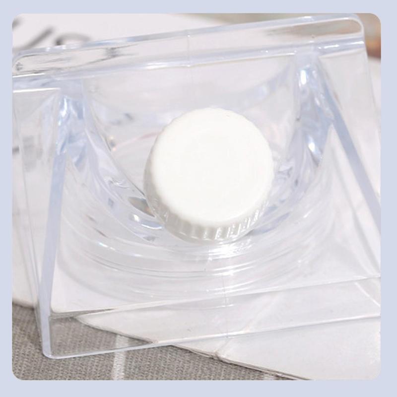 Milk Box Design Water Bottle, 1 Count Clear Portable Large Capacity Drinking Cup For School Camp Office 6