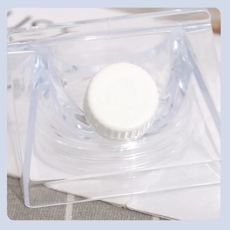 Milk Box Design Water Bottle, 1 Count Clear Portable Large Capacity Drinking Cup For School Camp Office 6