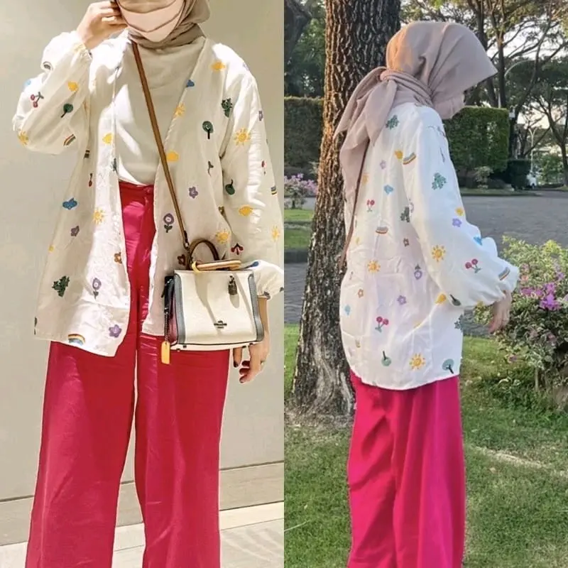OneSet Outer | Setelan Outer | OUTER KIYOWO LENGAN BALON OUTER WANITA OUTER RAYON OVERSIZE Baju Muslim 0