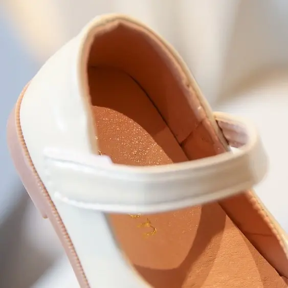 PreciousOne - Flatshoes / Sepatu flat anak perempuan motif pita dengan bordir dua warna kualitas premium 7