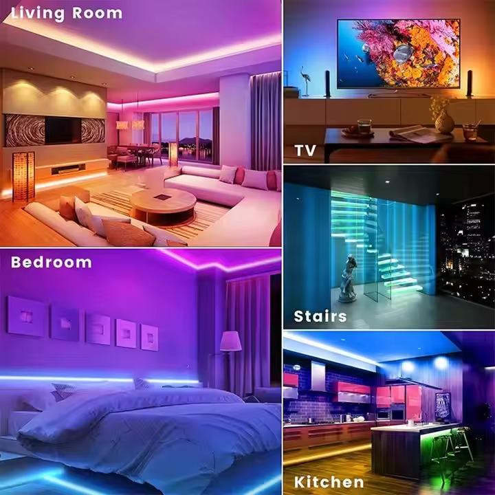 Product Introduction of Dải đèn LED 5050 RGB 5v có điều khiển từ xa Đèn nền TV Trang trí nhà Đèn LED Dải đèn LED thông minh đèn  mây đèn  bàn đèn  gợn đèn  treo đèn  treo incandescent  bulbs den  16 denn gut den  led nhay  led denled  lighting 1