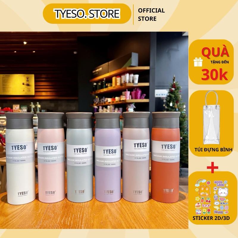 Bình Giữ Nhiệt Tyeso 500ML + Tặng Kèm Ticker (8730)