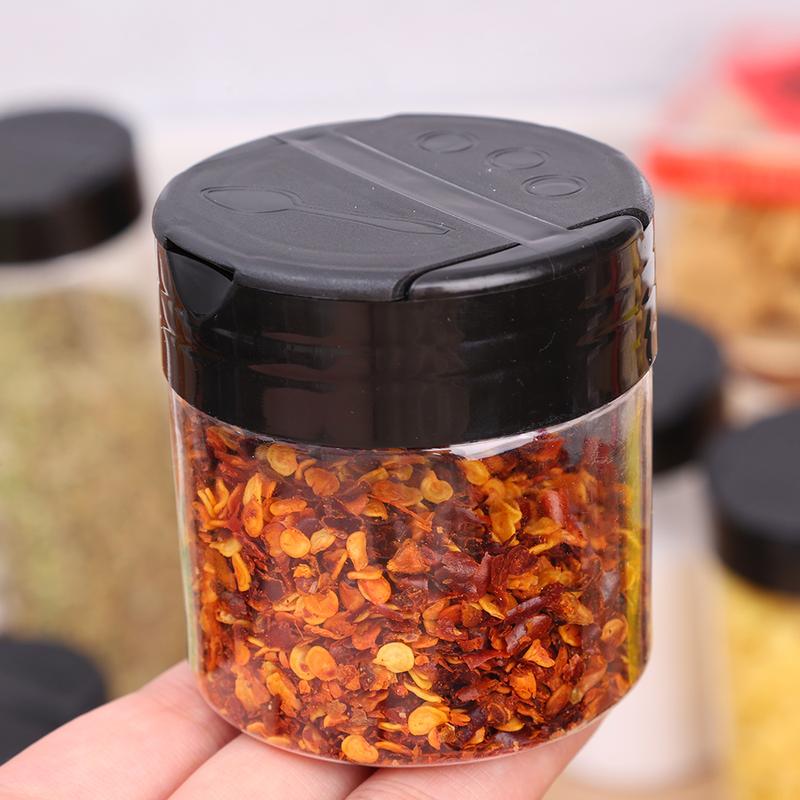 Product Introduction of 1-5Pcs Spice Jars With Shaker Lids Plastic Clear Seasoning Bottle For Herbs Powders Salt Pepper BBQ Condiment Box Kitchen Tools 10