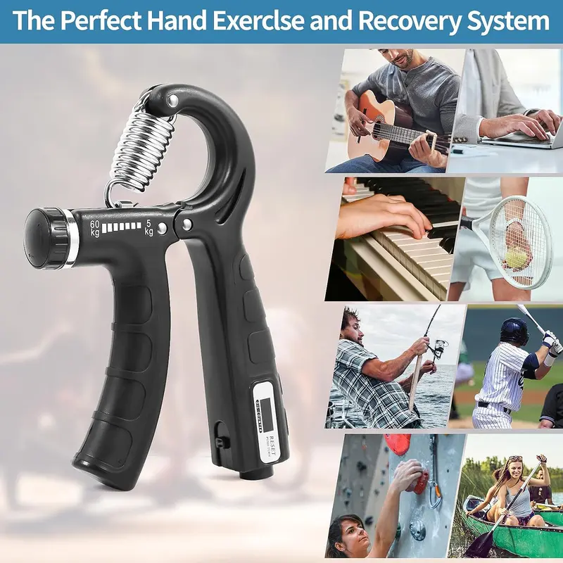 R Shaped Hand Grip Strengthener, Adjustable Multifunctional Fitness Grip, Non-slip Mechanical Counting Grip For Hand Strength Enhancement 7