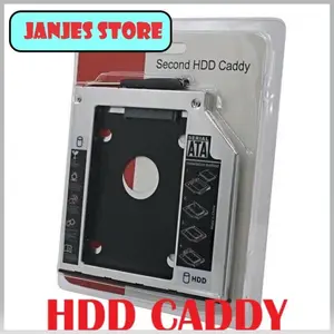 HDD SSD CADDY SLIM 9.5 MM DAN TEBAL 12.7 MM UNTUK LAPTOP PENGGANTI CD DVD disk hardisk