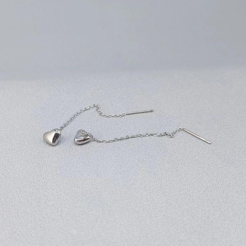 Product Introduction of Love peach heart earline women do not fade temperament long earrings earrings trendy face thin ear chain 2