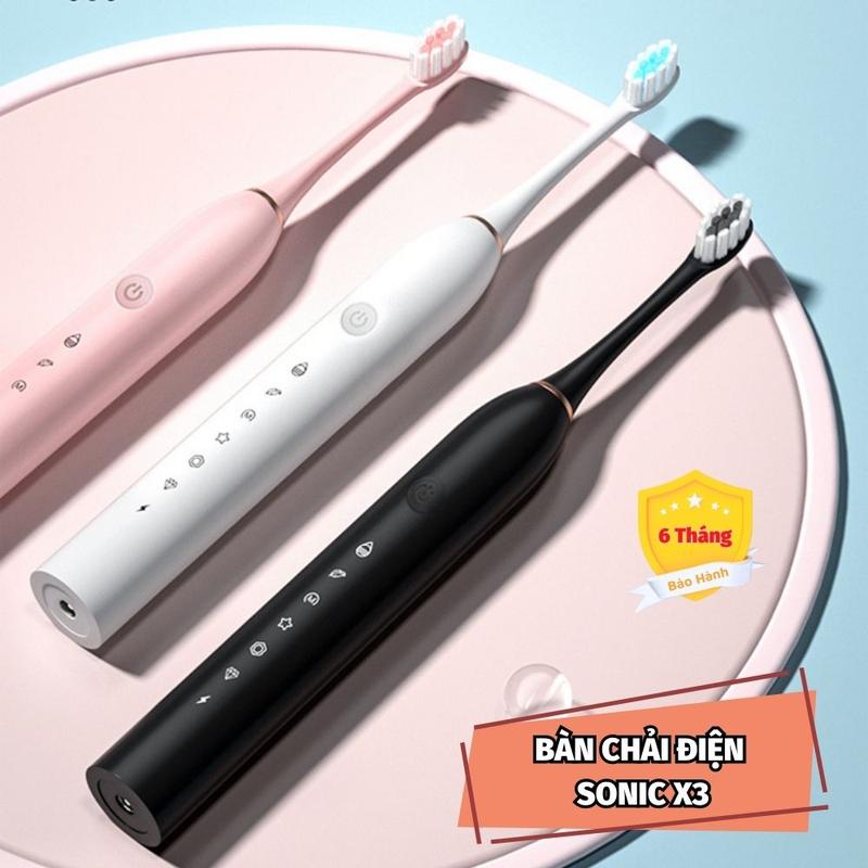 Bàn Chải Điện Sonic X3 Pro Bản Cao Cấp Với 6 Chế Độ Rung - Bảo hành 6 tháng
