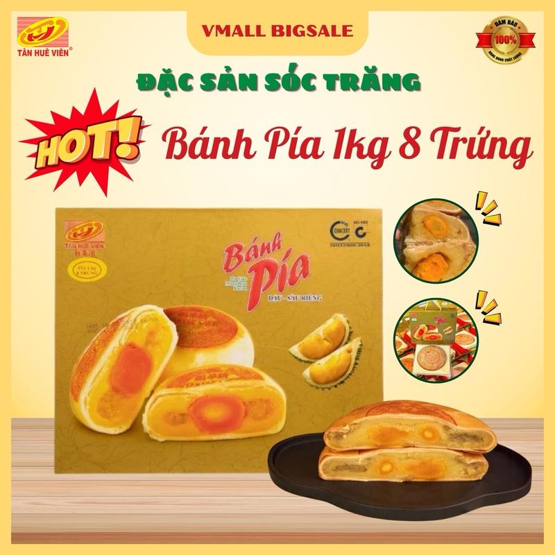 [TÂN HUÊ VIÊN][VMALL] BÁNH PÍA 1KG VÀ BÁNH PÍA 0,5KG KHỔNG LỒ NHÂN ĐẬU XANH Ăn Vặt - Bánh Kẹo Tết 2025 Food CAKE