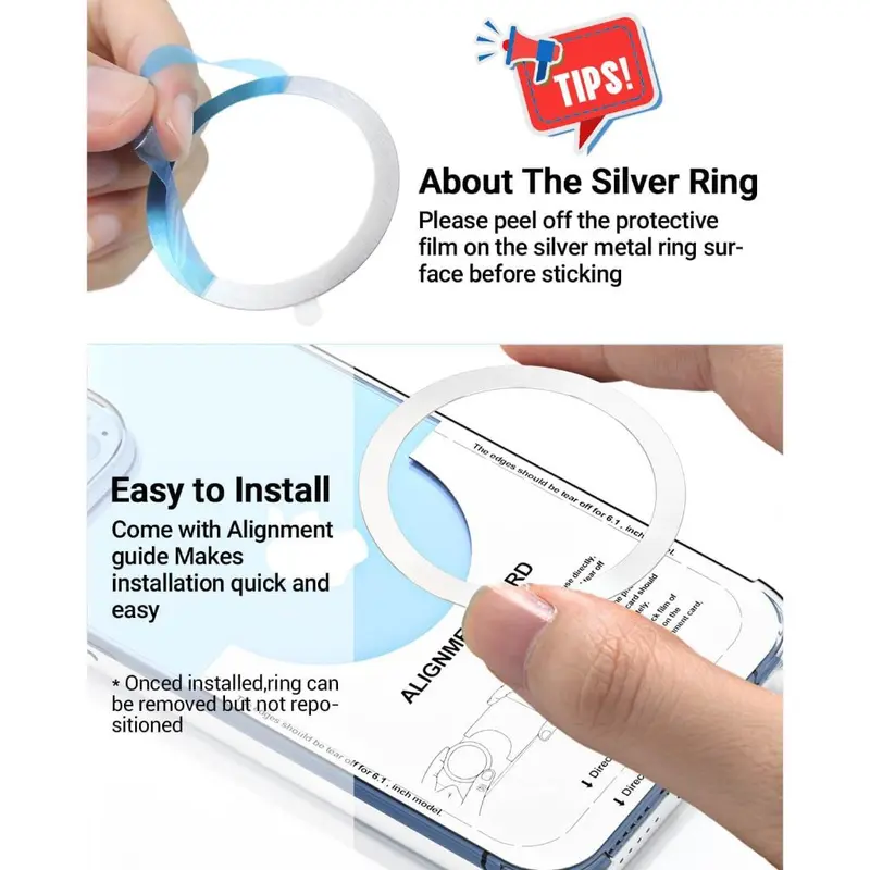 Vòng Từ Tính Magsafe Máy Đọc Sách, Điện Thoại, Máy Tính Bảng, Miếng Dán Hít Nam Châm Hỗ Trợ Sạc Không Dây 7