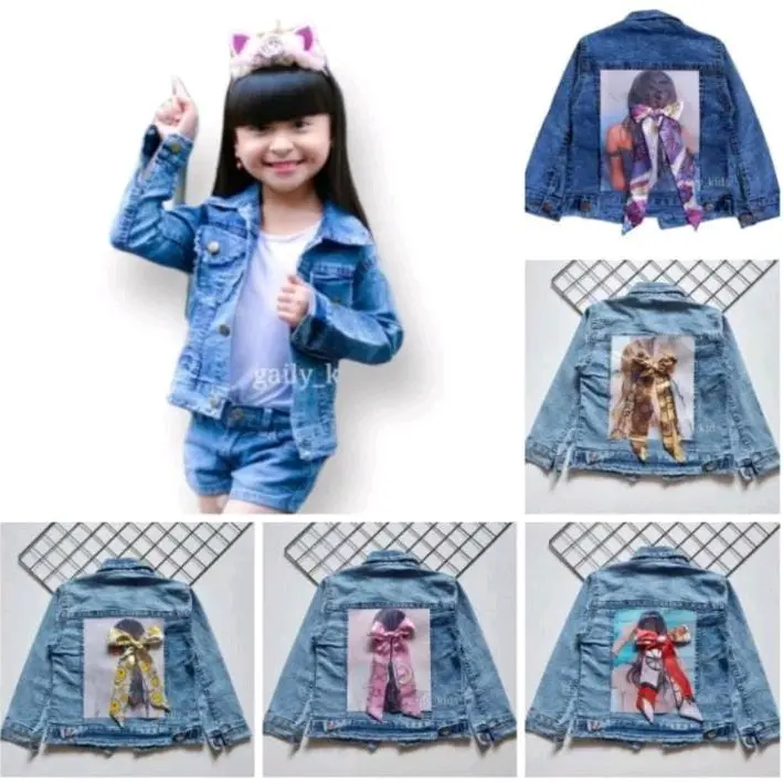 JAKET JEANS ANAK MOTIF 3D USIA 1-10 TAHUN Perempuan 4
