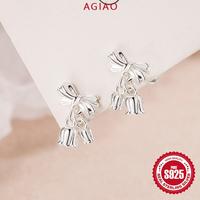 Gambar AGIAO Anting-anting 925 Hipoalergenik Pita Lily Of The Valley Putar Anti-Hilang Untuk Wanita - perak dari A.GIAO.ID Kab. Gresik 4 Tokopedia