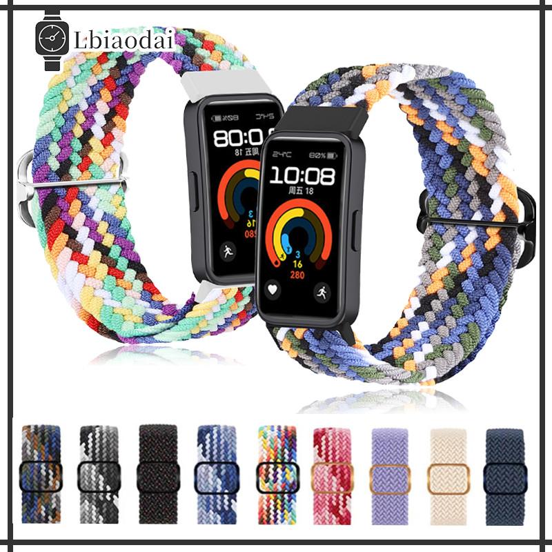 เทปถักยืดหยุ่น for for Huawei Band 10 9 8 สายคล้องคอไนล่อนอ่อนนุ่มปรับได้ for Huawei Band 10 9 8 NFC