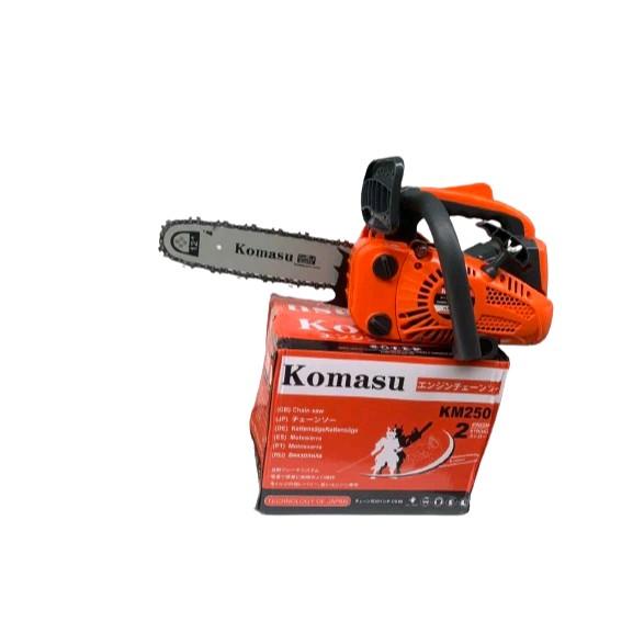 Máy cưa xích chạy xăng pha nhớt 2 thì tay cut Komasu mini cầm tay 25cc