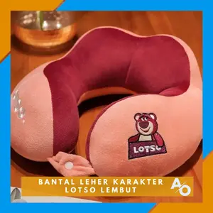 Bantal Leher Tidur Siang Berbentuk Lotso Bantal Leher Mobil Bahan Yelvo Berlabel SNI Car