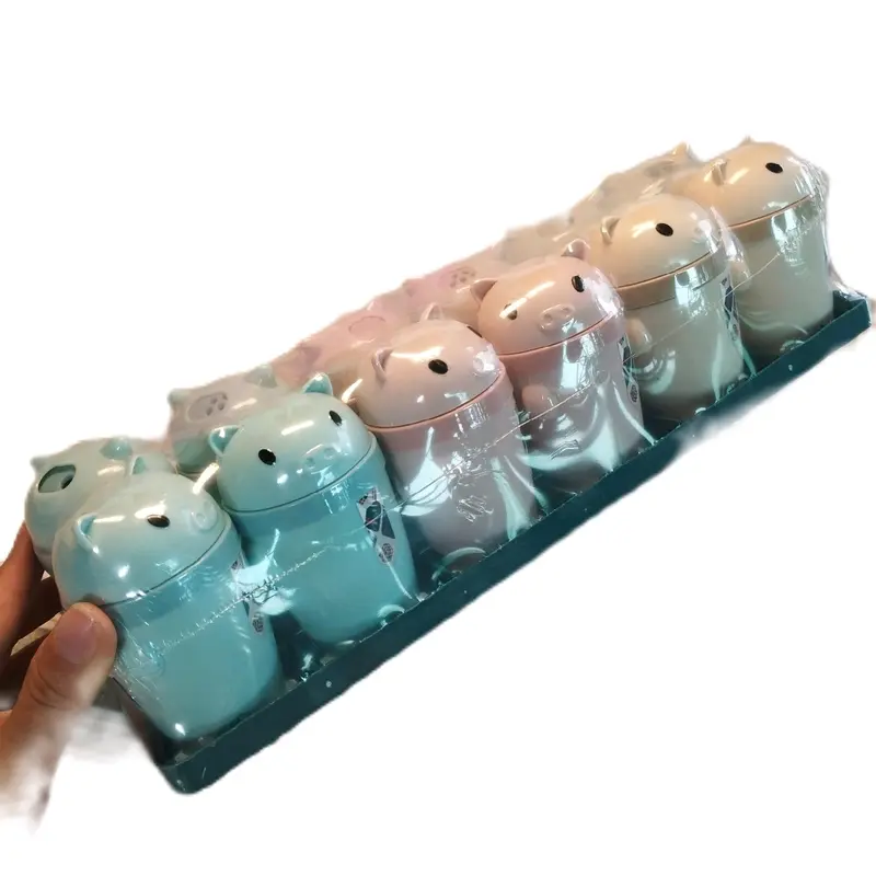 Hộp đựng tăm hình mèo dễ thương ba màu 0