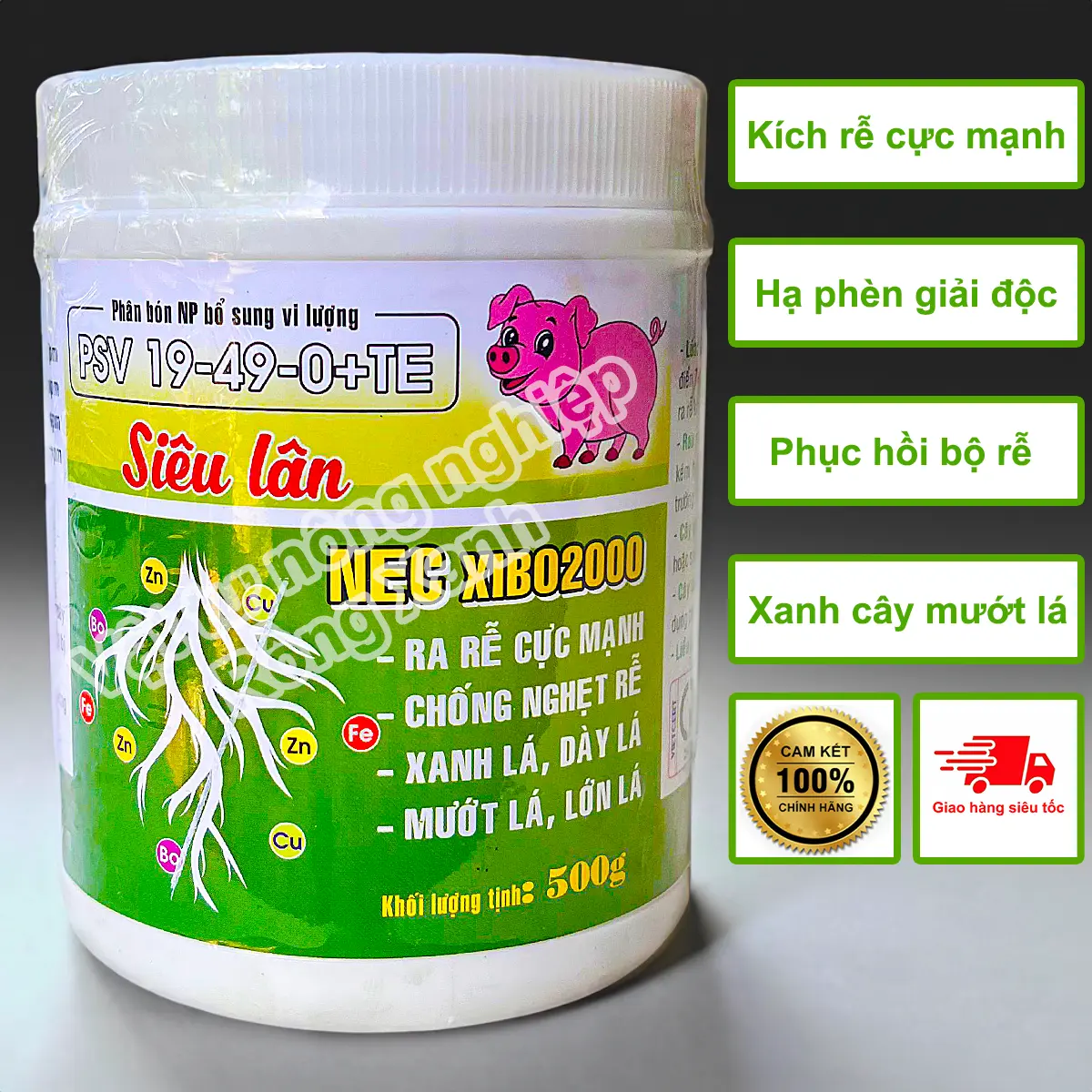 Phân bón siêu lân 19  49 0 te hộp 500gr kích rễ cực mạnh bung chồi phục hồi cây