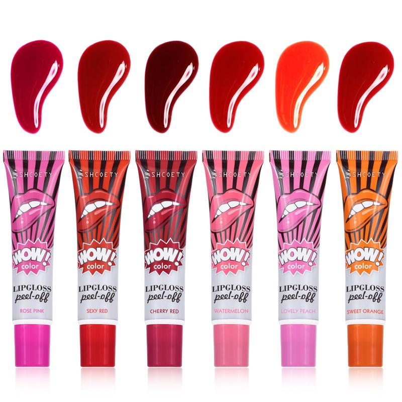 Product Introduction of 6 Color Long Lasting Peel Off Tinted Lipstick, 6 Counts/set Lip Gloss Tear Off Lip Tattoo Colored Lip Balm, Daily Lip Care Lip Moisturizer for Girls & Women, Eastenders Lipstick, Birthday Box For Girl, Christmas Gift, Summer Fridays Old Packaging Lip Balm 14