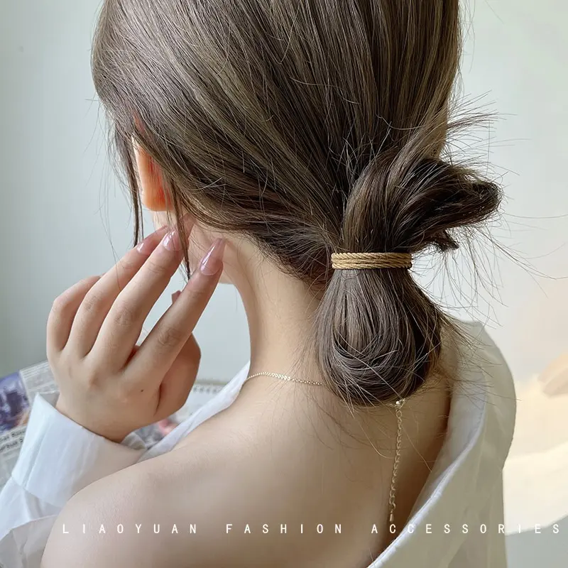 Scrunchies Phong Cách Hàn Quốc, 50 Chiếc / bộ, Thời Trang, Dây Cao Su Đóng Hộp, Dây Buộc Tóc, Phụ Kiện Tóc Nữ 4