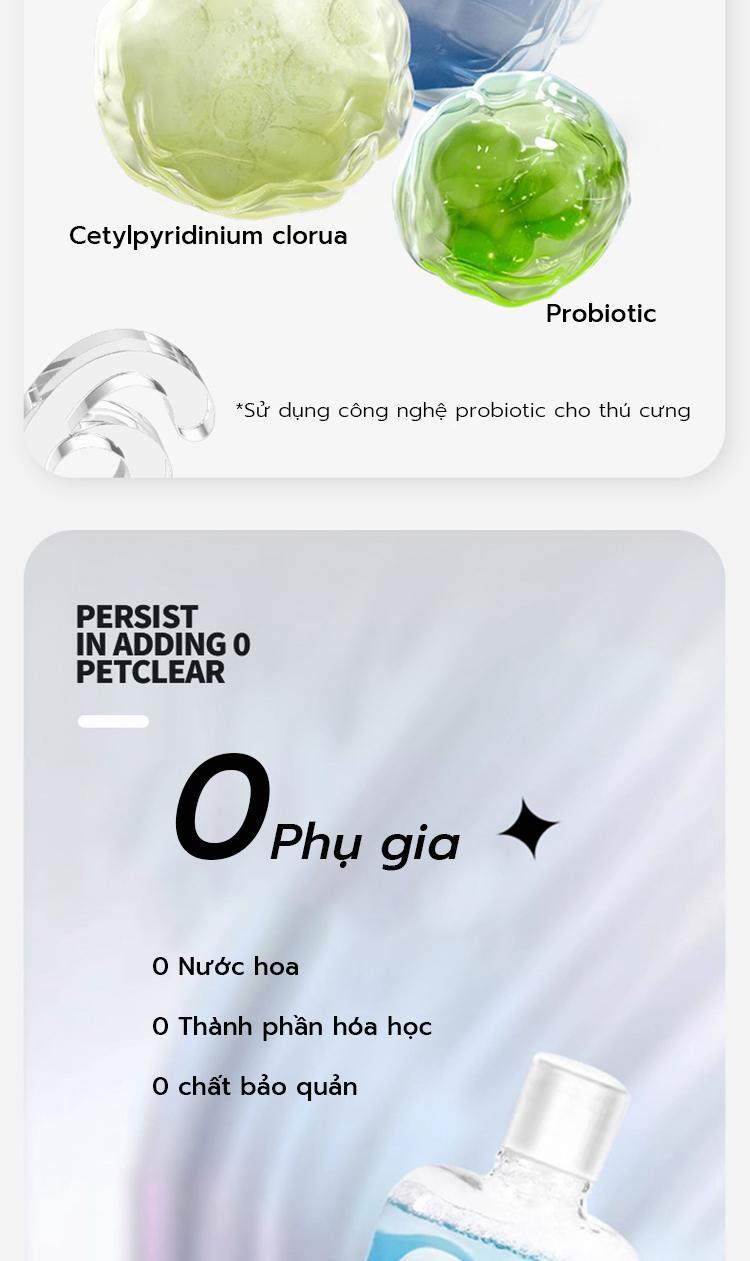 Product Introduction of 【Mua 2 tặng 1】Nước súc miệng Petclear 380ml dành cho thú cưng – Phù hợp cho chó mèo, giúp làm sạch răng và loại bỏ hôi miệng hiệu quả 17