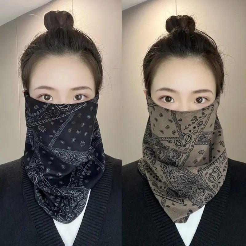[1430 Positive Reviews] New Ear-Hanging Face Mask Scarf for Autumn and Winter, Neck Warmer, Windproof Cycling Face Cover, Versatile Neck Gaiter for Women