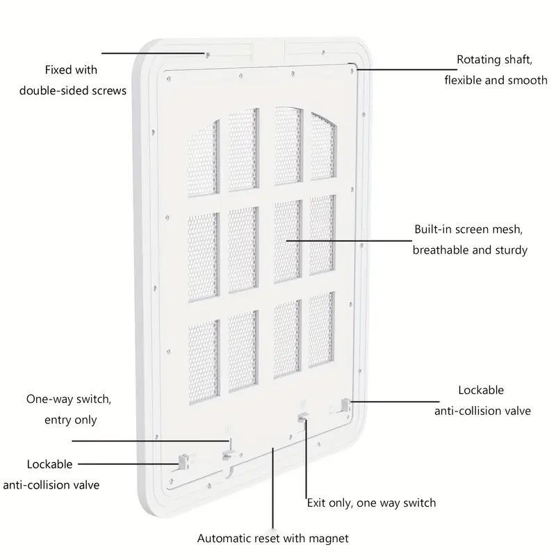 Automatic Closing Magnetic Pet Door, High-quality ABS Cat and Small Dog Gate, Collision-proof Dual-sided Screen Door with Lock 3
