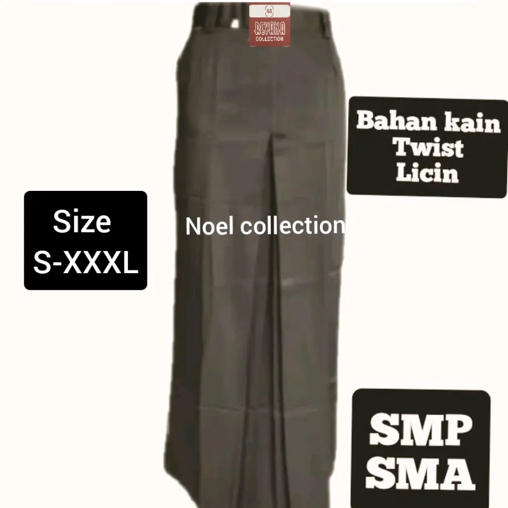 Rok coklat pramuka Rok span belah 1 panjang SMP SMA (twist/licin) NON KARET ATAU TANPA KARET