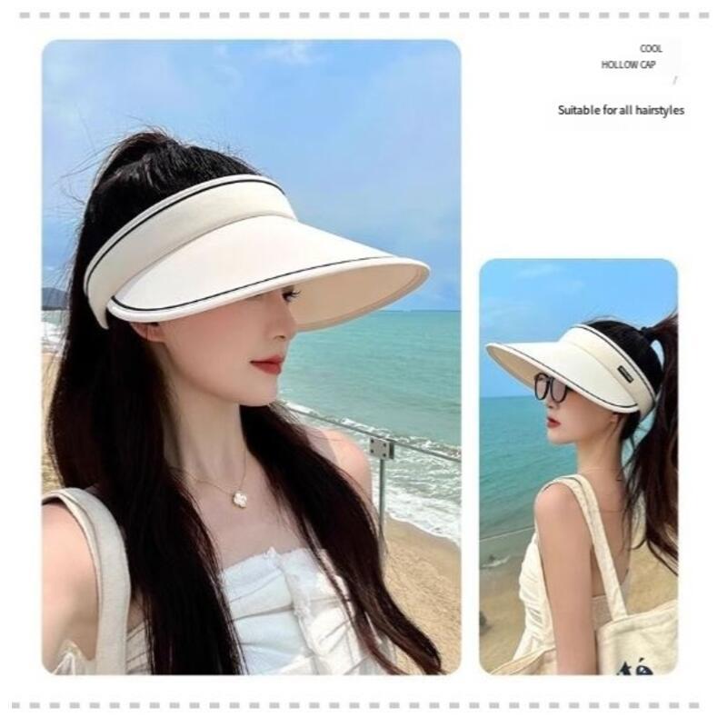 Product Introduction of Mũ Chống Nắng, Dành Cho Mùa Hè Của Phụ Nữ, Chống Tia UV, Dễ Phối Đồ, Vành Lớn, Gấp Gọn, Mũ Chống Nắng, Đầu Rỗng fitted  cap nón  chất 10