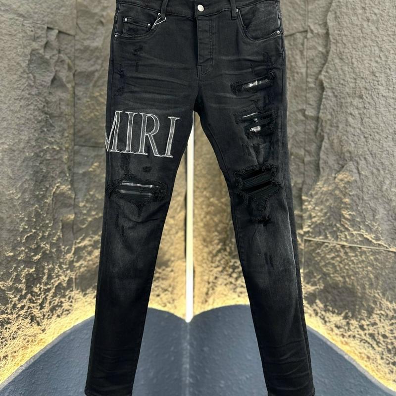 Quần jean bò chữ đùi da túi da sau mông ôm gọn loại một