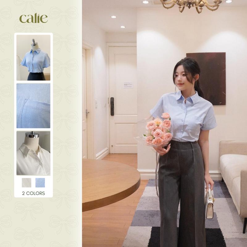 Áo sơ mi cộc tay Calie AS287 Nữ Women Top