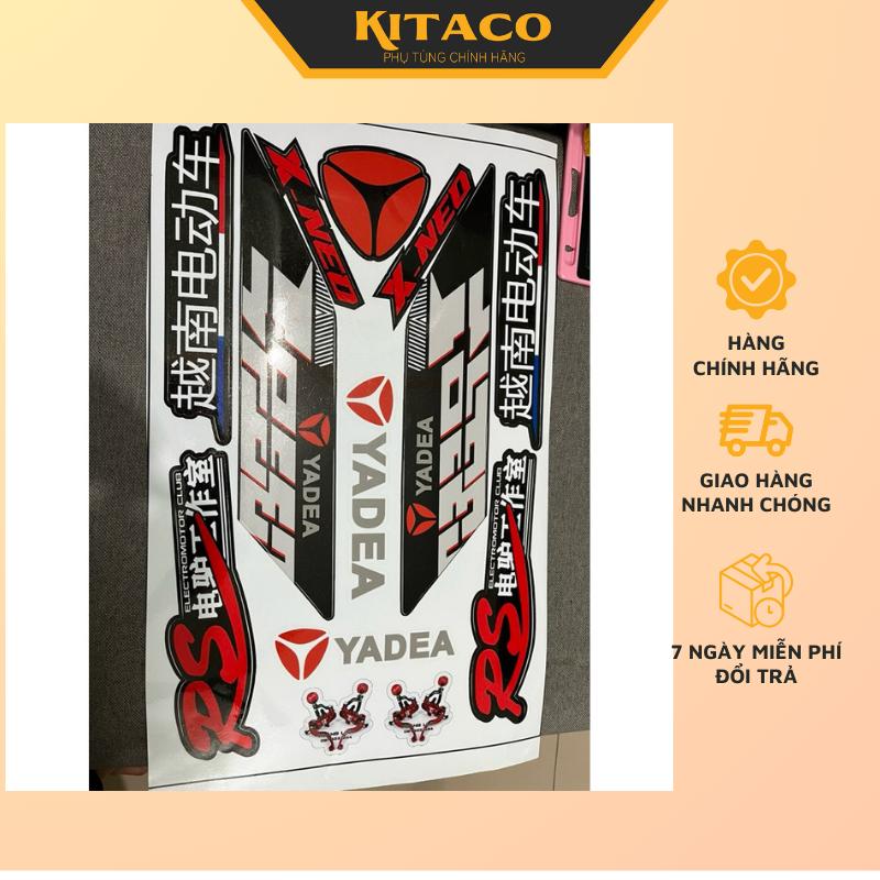 Tem YADEA kèm tem RS chữ trung dán xe điện (1 năm không bong)_Xe Điện Hoàn Thiện