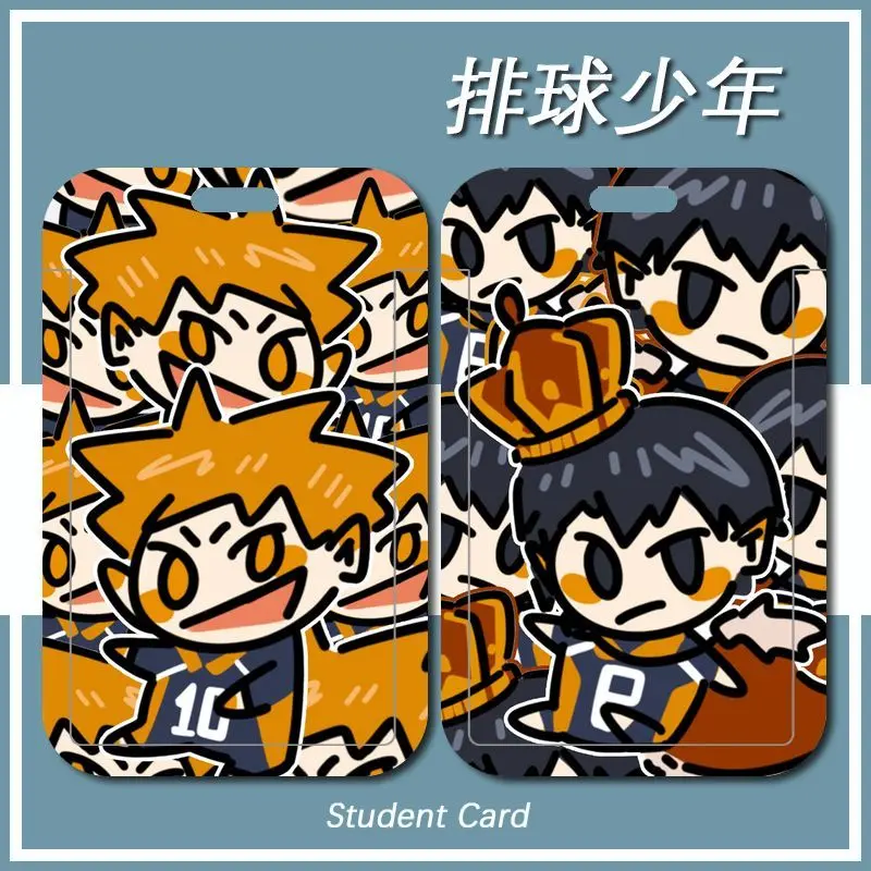 Chủ Thẻ Học Sinh Tùy Chỉnh, Haikyuu!! Shoyo Hinata Phiên Bản Q, Chủ Thẻ Ăn, Thẻ Khuôn Viên, Thẻ Trường Học, Thẻ Xe Buýt, Bìa Có Dây Đeo Cổ yếm
