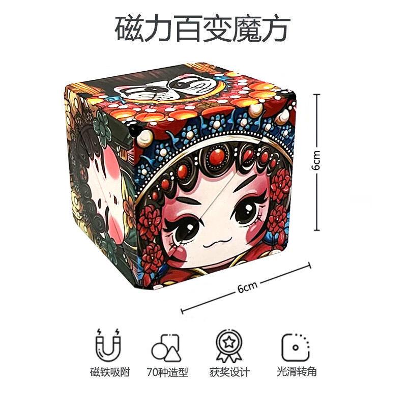 Product Introduction of 3D puzzle, geometric space, early eduion, diverse thinking, magnetic cube, decompression toy 7