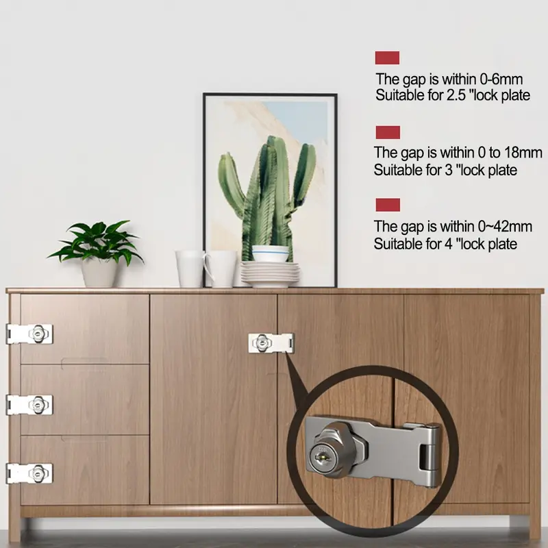 Khóa ngăn kéo, không cần đục lỗ, cho tủ lạnh, tủ lạnh và khóa cửa tủ 8