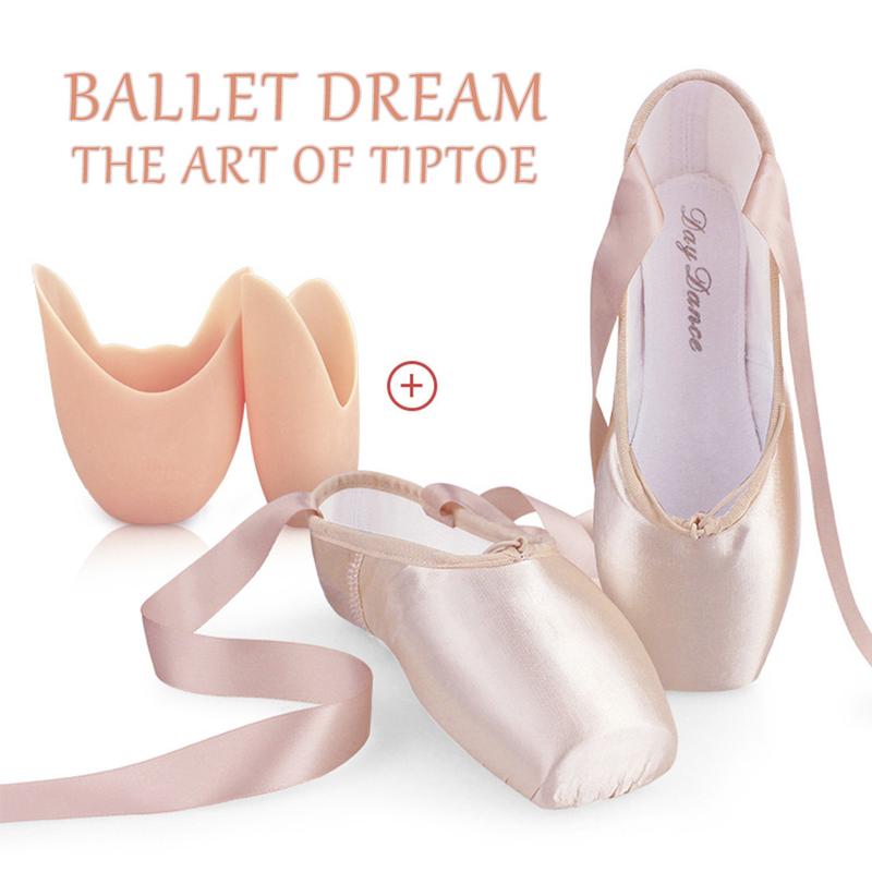 Product Introduction of Professional Satin Girls Ballerina Ballet Pointe Shoes Child Adult Ballet Shoes with Ribbons Practise Ballerina Shoes Women Dance Shoes #441596 33
