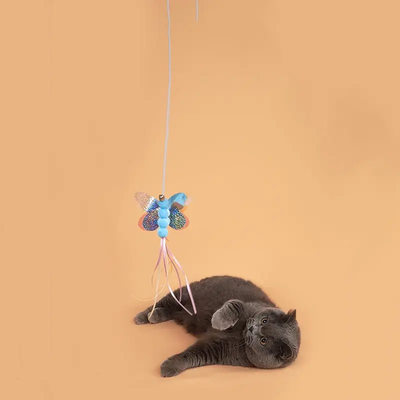 🔥 Cat Toy Multi-Color Butterfly to Swing Hanging Door Elastic Rope Velcro Fastener Adjustable Cat Self-Hi Relieving Stuffy