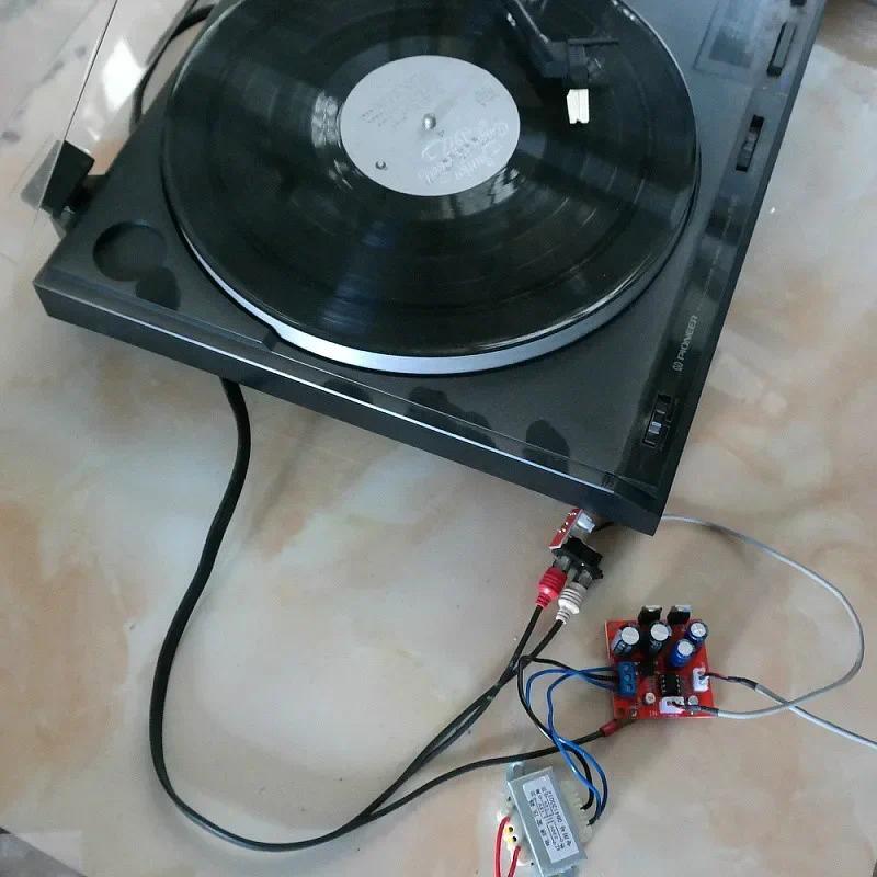 SOTAMIA Vinyl Record Player MM MC Phono Preamplifier Audio Board NE5532 Amplifier Preamp Phonograph Amp for Power Amplifiers Round Smartphone 5