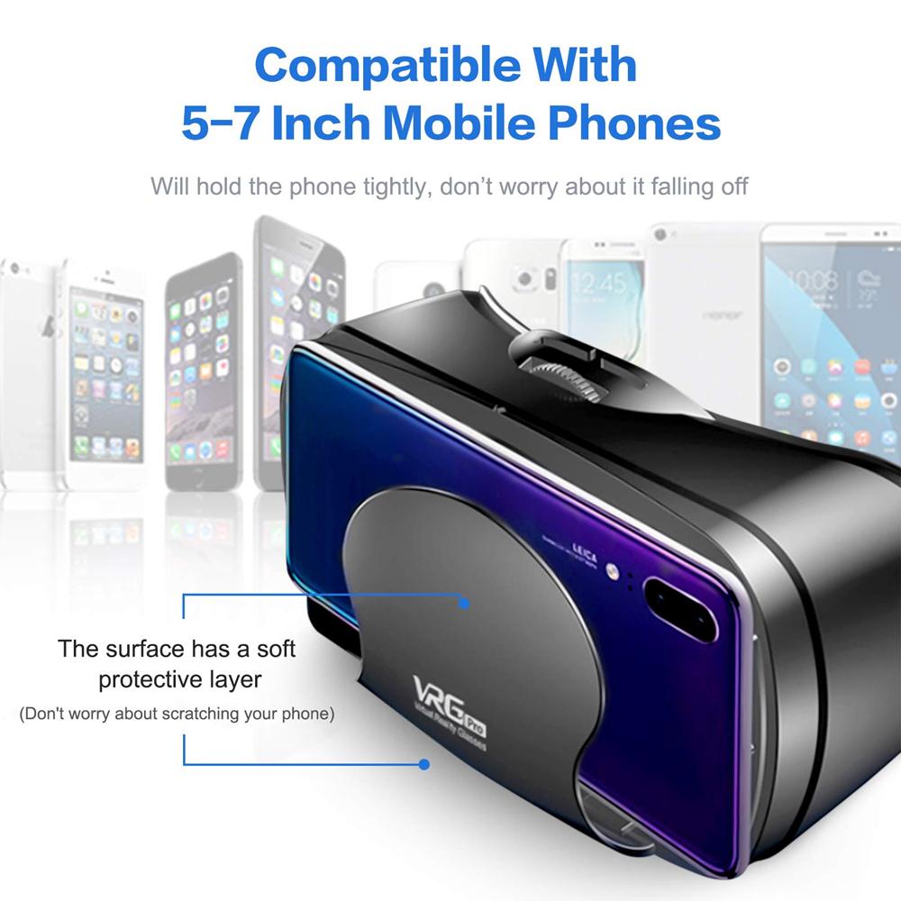 3D VR Headset Box Virtual Reality Helmet with Remote Control Smart Viar Goggles Devices For 5 7inch Cell Phone Smartphones - Image 4