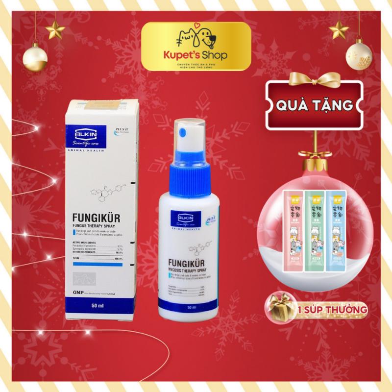 Thuốc xịt trị nấm viêm da FUNGIKUR cho chó mèo từ 8 tuần tuổi