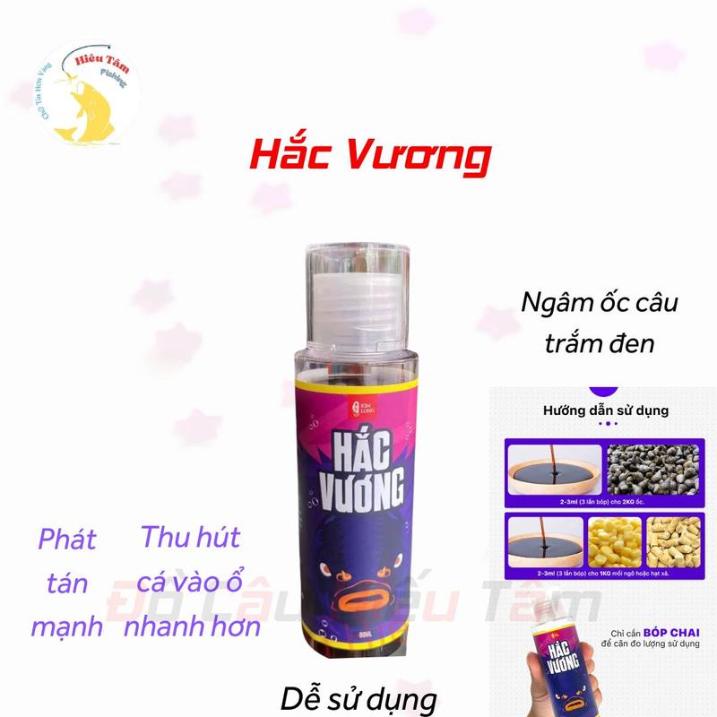Hương liệu Kim Long Hắc Vương chai 90ml, ngâm ốc câu trắm đen   Fishing Bắt Cá Đi Câu
