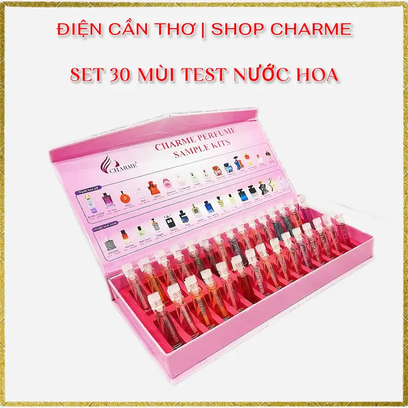 Bộ Test Nước Hoa Charme 30 Mùi Perfume Cosmetic 0