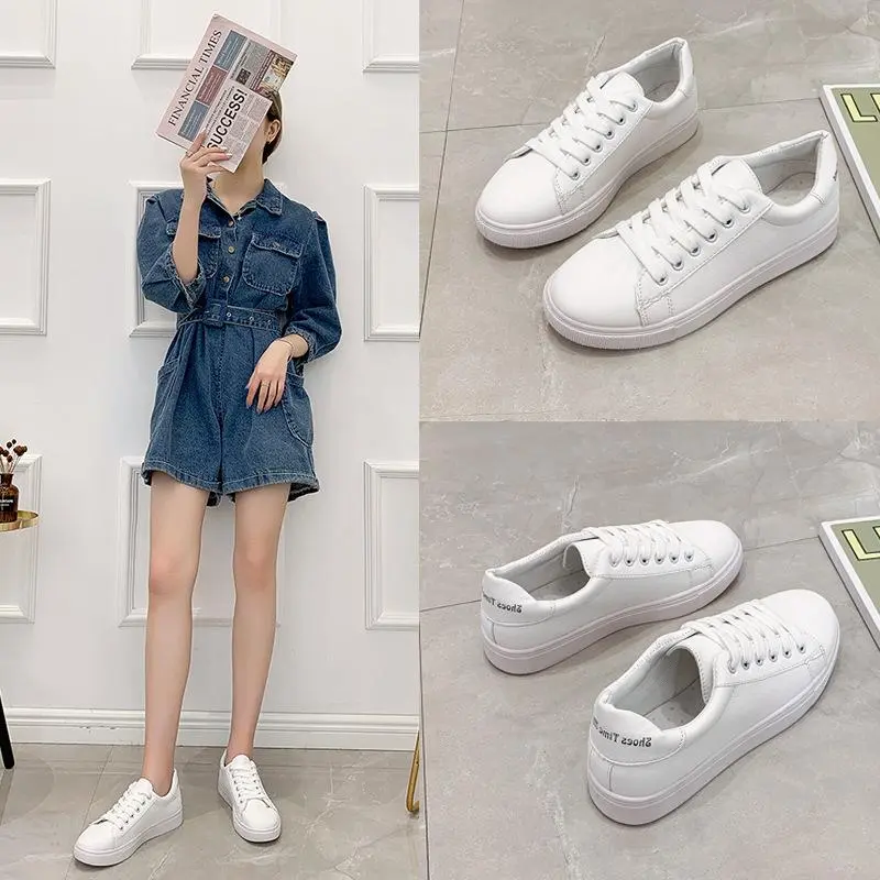 Trendy, simple, fashionable, classic, versatile, student, casual, little white shoes