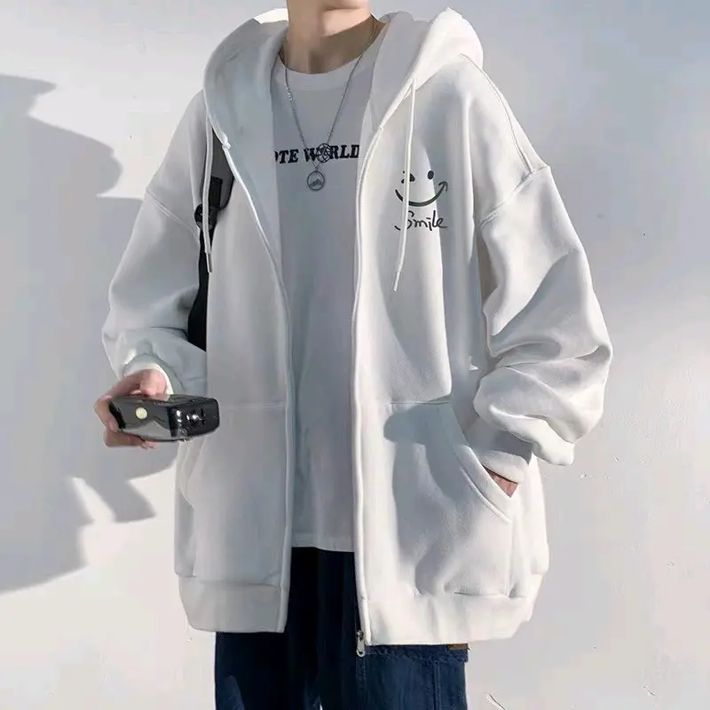 ️ พร้อมส่ง️เสื้อ​กัน​หนาว​ แขนยาว มีซิป มี​ฮู้ด ทรง​หลวม​ ใส่สบาย Clothing Man