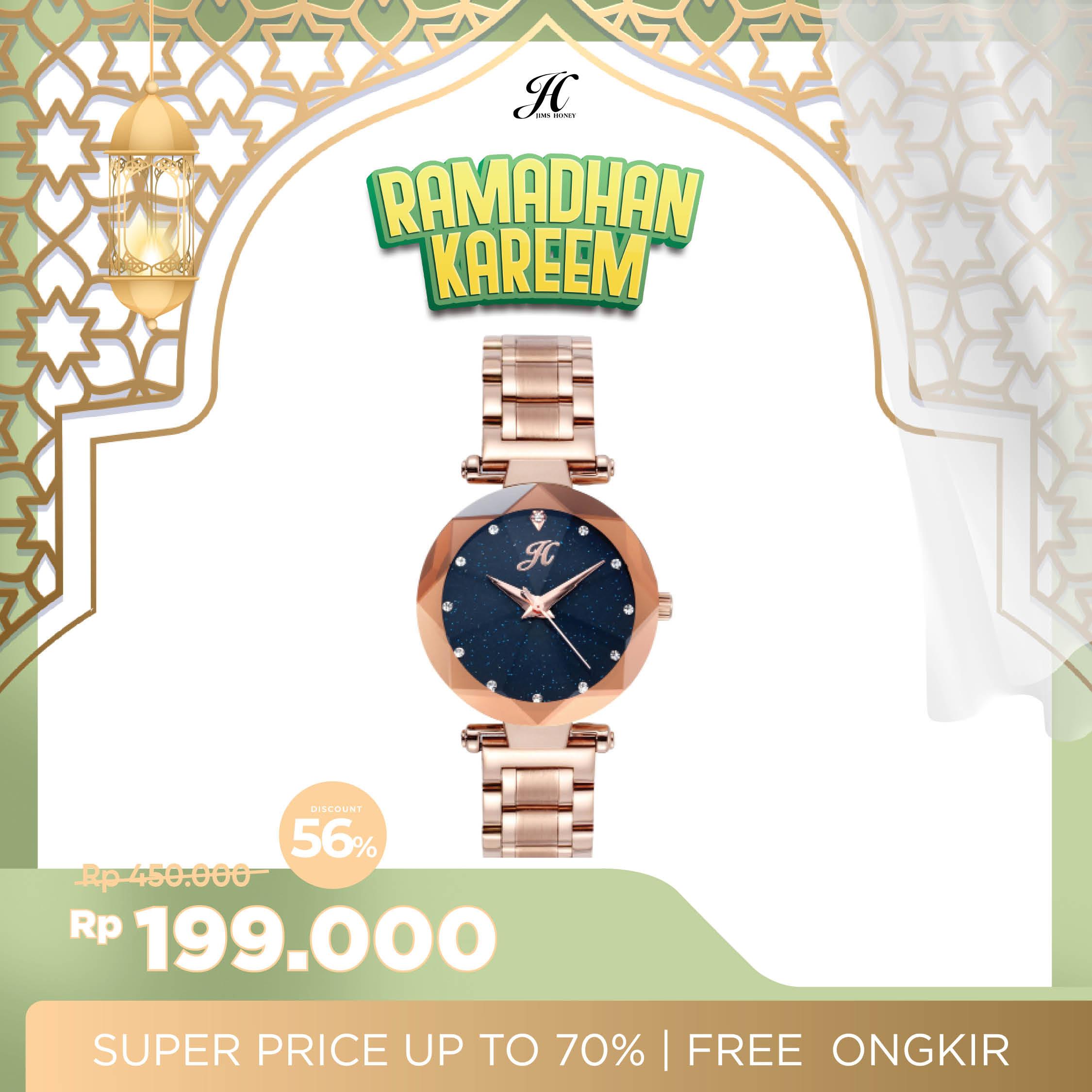 JIMS HONEY JAM TANGAN WANITA 8052 (FREE BOX + BATERAI)