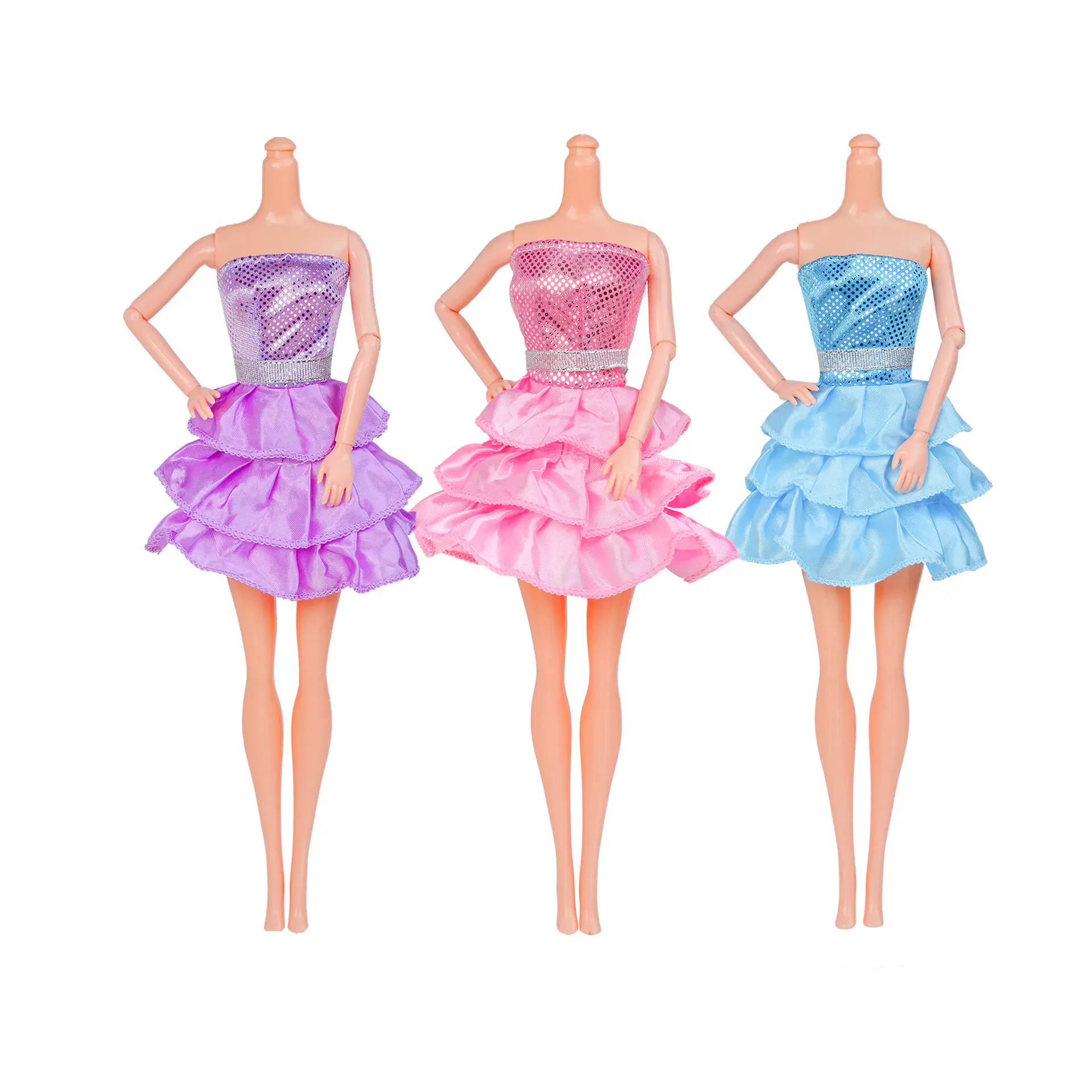 30cm original fashion doll new style strapless cake skirt evening dress princess doll dress up accessories toys