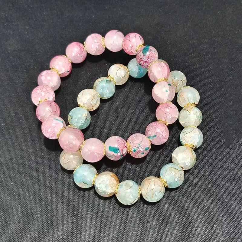 Product Introduction of Cherry Blossom Glass Beaded Bracelet Elegant Flower Bracelet For Women Fashion Accessories Gifts 21