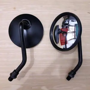 Spion Retro Bulat Hitam Kaca Cembung Fazzio Scoopy Grand Fino Universal Yamaha dan Honda Accessories Besi