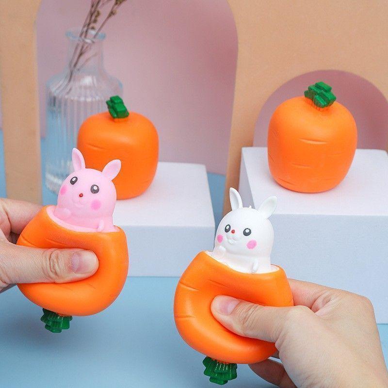 Product Introduction of Carrot Rabbit Squeeze Cup Squeezing Toy Cute Squeeze Animal Squeezing Toy Decompression Tweak Toys 13
